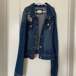 urban planet - dark blue button up jean jacket